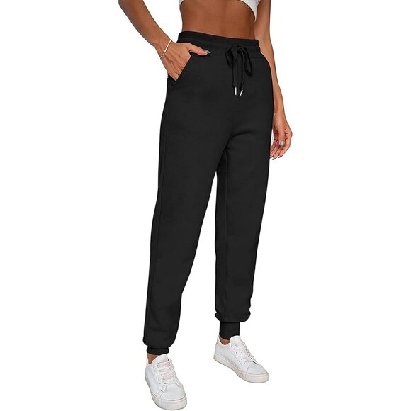Women's Warm Sherpa Lined Athletic Sweatpants Jogger Fleece Pants - Picture 3 of 7